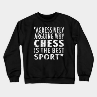 Chess figures gift tournament player saying Crewneck Sweatshirt